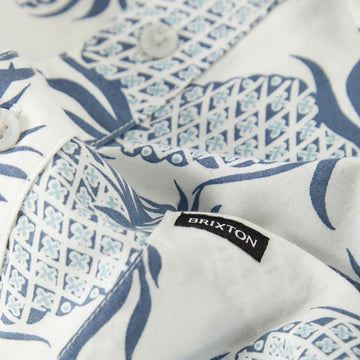 Brixton Charter Print Shirt - Off White Pineapple
