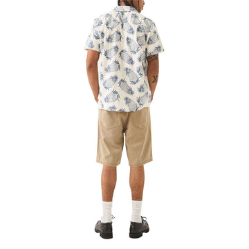 Brixton Charter Print Shirt - Off White Pineapple