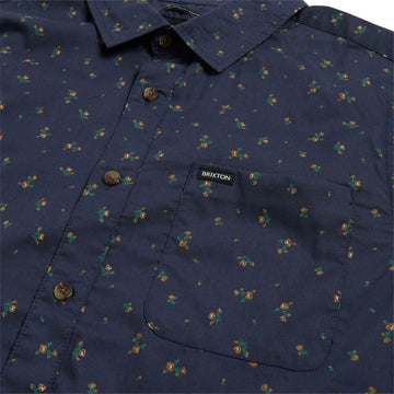 Brixton Charter Print Shirt - Washed Navy/Micro Floral