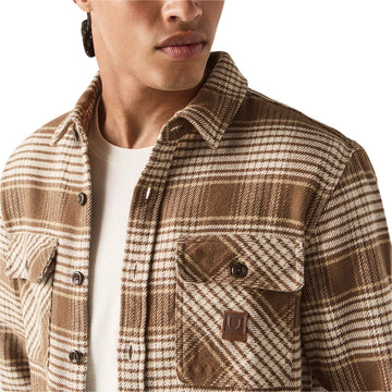 Brixton Bowery Heavyweight Flannel Shirt - Pinecone Brown/Whitecap