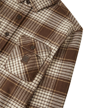 Brixton Bowery Heavyweight Flannel Shirt - Pinecone Brown/Whitecap