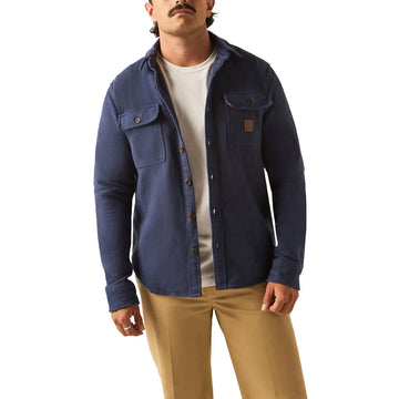 Brixton Bowery Heavyweight Flannel Shirt - Washed Navy