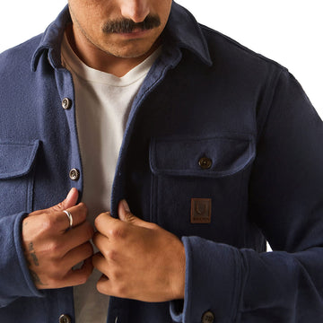 Brixton Bowery Heavyweight Flannel Shirt - Washed Navy