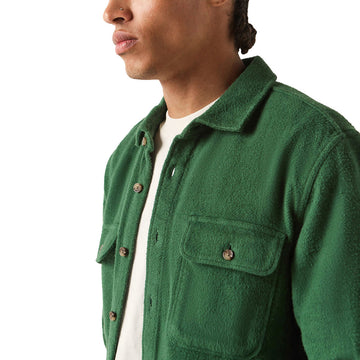 Brixton Bowery Textured Twill Over Shirt - Primal Green
