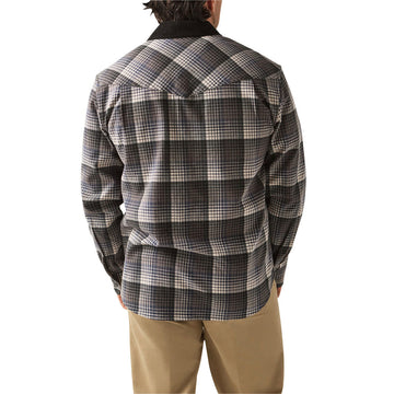 Brixton Bowery Builders Ranch Perf Flannel Shirt - Black/Navy