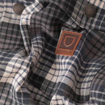 Brixton Bowery Builders Ranch Perf Flannel Shirt - Black/Navy