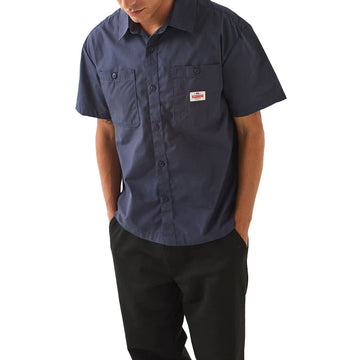 Brixton Trademark Woven Shirt - Washed Navy