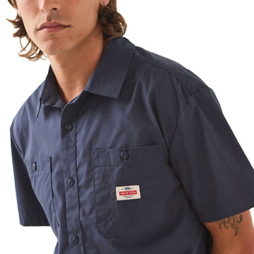 Brixton Trademark Woven Shirt - Washed Navy