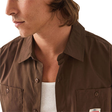 Brixton Trademark Long Sleeve Woven Shirt - Walnut Brown