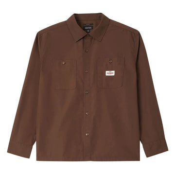 Brixton Trademark Long Sleeve Woven Shirt - Walnut Brown