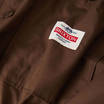 Brixton Trademark Long Sleeve Woven Shirt - Walnut Brown