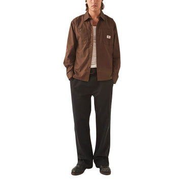 Brixton Trademark Long Sleeve Woven Shirt - Walnut Brown