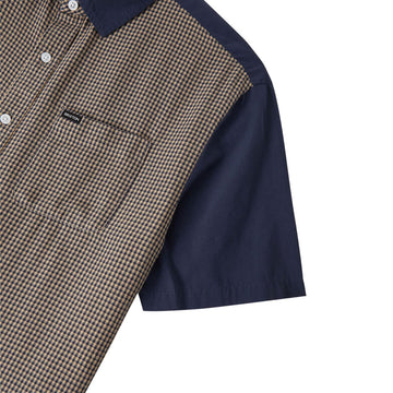 Brixton Cru Woven Shirt - Classic Navy Color Blocked