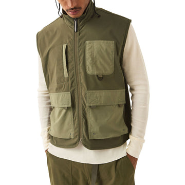 Brixton Journey Utility Vest - Dark Olive/Olive Surplus