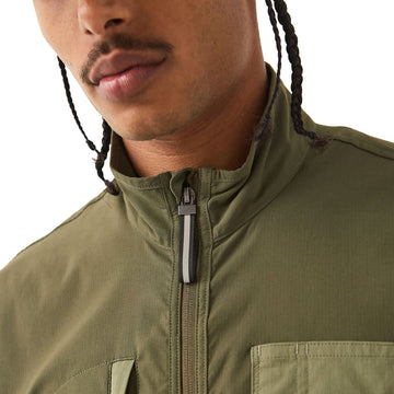 Brixton Journey Utility Vest - Dark Olive/Olive Surplus