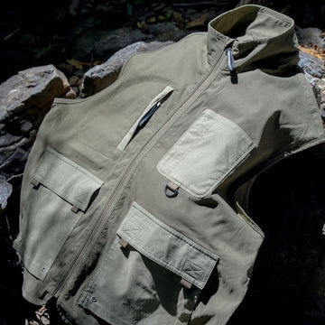 Brixton Journey Utility Vest - Dark Olive/Olive Surplus