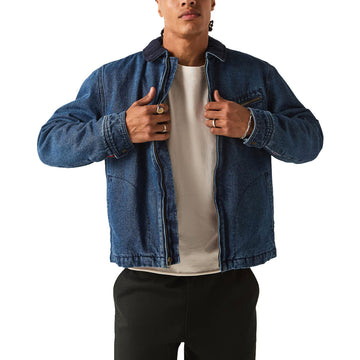 Brixton Mechanic Garage Zip Lined Jacket - Rinse Denim