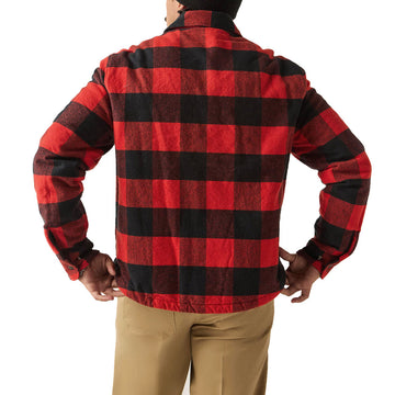 Brixton Durham Lined Jacket - Red/Black Buffalo Plaid