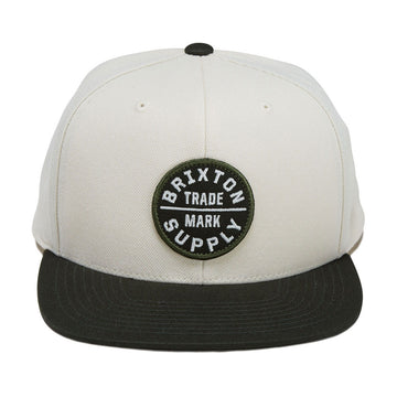Brixton Oath III Snapback Hat - Wax Paper/Dark Olive