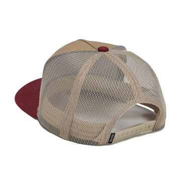 Brixton Hubal C Mp Trucker Hat - Oatmeal/Dark Brick Corduroy