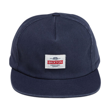 Brixton Trademark Snapback Hat - Washed Navy