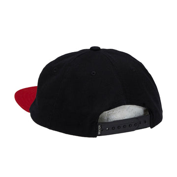 Brixton Blocked Snapback Hat - Black/Red