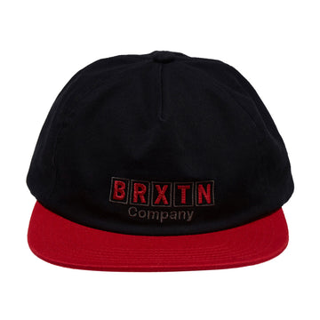 Brixton Blocked Snapback Hat - Black/Red
