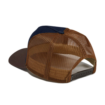 Brixton Reeves Trucker Hat - Washed Denim/Caramel