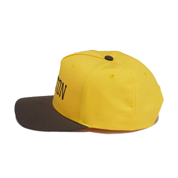 Brixton Homerun Snapback Hat - Golden Hour/Walnut Brown