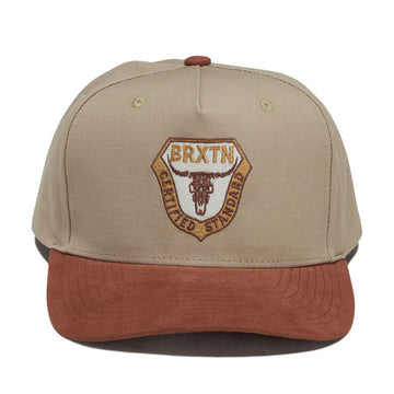 Brixton Fraser Snapback Hat - Olive Stone