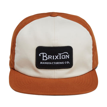 Brixton Grade Snapback Hat - Whitecap/Caramel