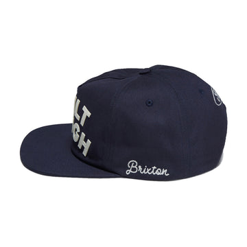 Brixton x Ford Built Tough Snapback Hat - American Navy/Wimbledon White
