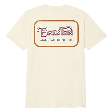 Brixton Grade T-Shirt - Cream/Burgundy/Rust