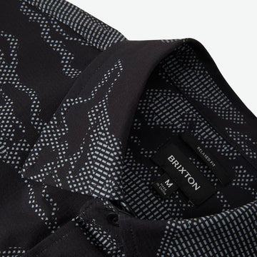 Brixton Journey Lightweight Long Sleeve Woven Shirt - Black Camo