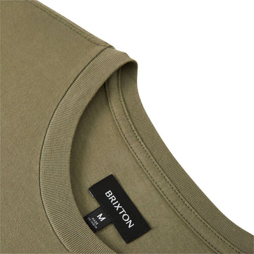 Brixton Baseline Pocket T-Shirt - Olive Surplus Vintage Wash