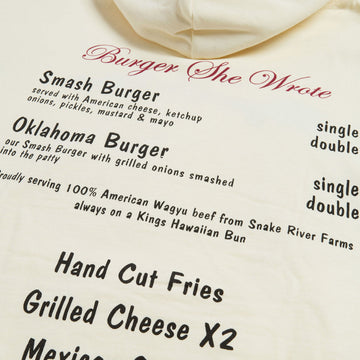 Brixton Burger She Wrote Hoodie - Natural