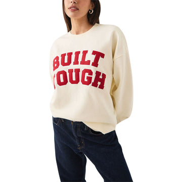 Brixton x Ford Built Tough Crew Sweatshirt - Wimbledon White