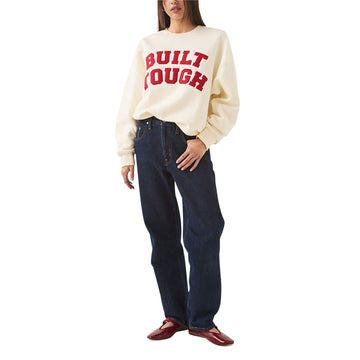 Brixton x Ford Built Tough Crew Sweatshirt - Wimbledon White