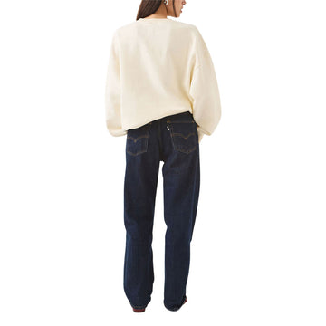 Brixton x Ford Built Tough Crew Sweatshirt - Wimbledon White