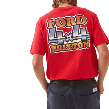 Brixton x Ford 4x4 Chrome T-Shirt - Rangoon Red