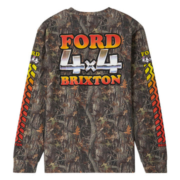 Brixton x Ford 4x4 Chrome Long Sleeve T-Shirt - Boxwood Green