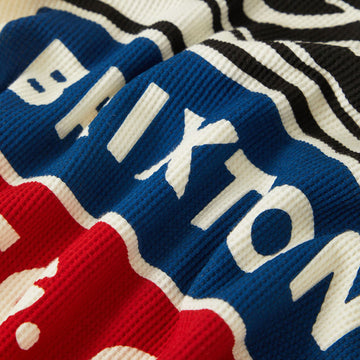 Brixton x Ford Service Dept Long Sleeve Waffle Shirt - Wimbledon White