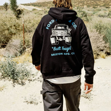 Brixton x Ford Built Tough 4x4 Hoodie - Burnt Rubber