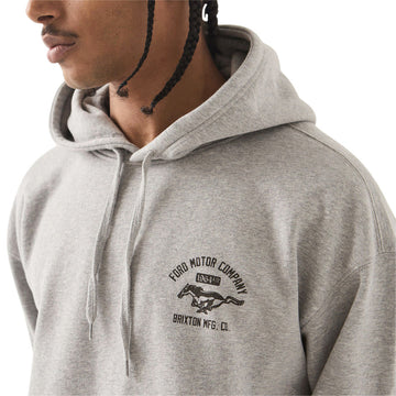 Brixton x Ford Mustang Hoodie - Heather Grey