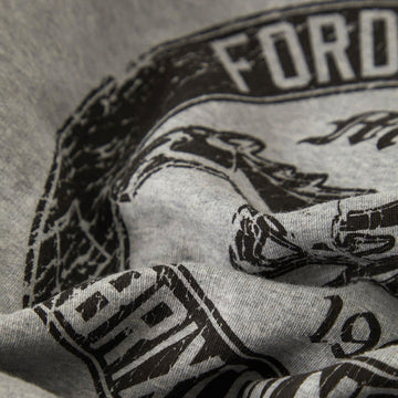 Brixton x Ford Mustang Hoodie - Heather Grey