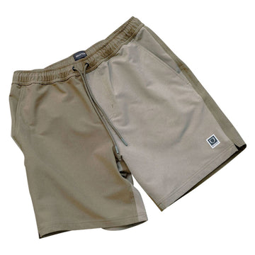 Brixton Journey Active Shorts - Dark Olive/Olive Surplus