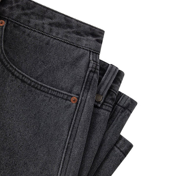 Brixton Relaxed Shorts - Washed Black Denim