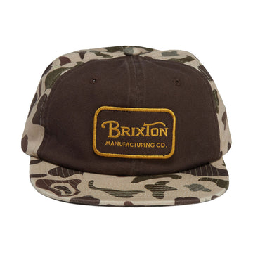 Brixton Grade Mp Snapback Hat - Duck Camo/Walnut Brown