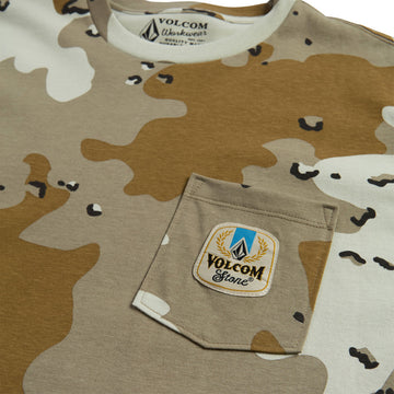 Volcom Desert Beers Pocket T-Shirt - Light Khaki