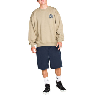 Volcom Dirty Work Crew Sweatshirt - Khaki